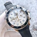 Best Quality Replica Omega Watches Seamaster 300m Chronograph Watches Ss White Dial